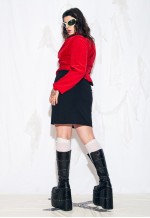 Vintage Y2K Corduroy Crop Blazer in Red