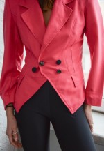 Vintage Pink Wool Double Breasted Blazer Jacket