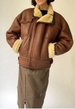 Vintage Brown Shearling Jacket