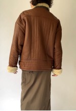 Vintage Brown Shearling Jacket