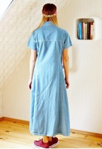Light blue denim midi dress