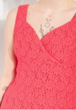 Vintage Dress 60s Mod Lace Mini in Red