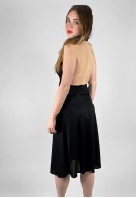Mr Darren Black Halter Neck Evening 70's Vintage Dress