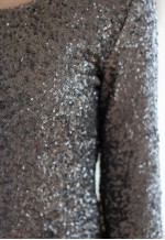 Silver grey sequin dress