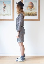 Silver grey sequin dress