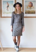 Silver grey sequin dress