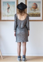 Silver grey sequin dress
