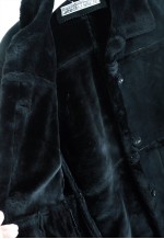 Vintage 00s shearling coat in black
