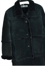 Vintage 00s shearling coat in black
