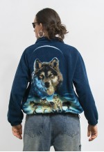 Fleece vintage jacket Wolves women size M