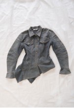 vintage y2k glam minimalism Corset Lace Up Denim Jacket