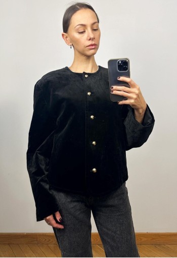 Vintage Black Velvet Blazer, Black Velvet Jacket