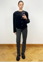 Vintage Black Velvet Blazer, Black Velvet Jacket