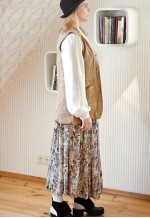Light brown suede waistcoat