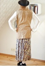 Light brown suede waistcoat