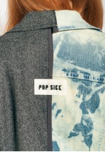 Vintage Half Blazer 90s Reworked Bleach Dye Denim Jacket