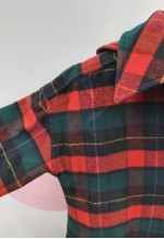 1950s Vintage Wool Plaid Coat Red