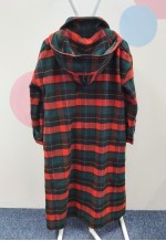 1950s Vintage Wool Plaid Coat Red
