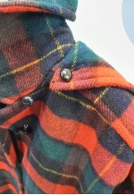 1950s Vintage Wool Plaid Coat Red