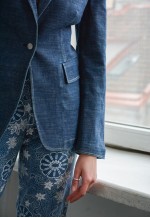 Vintage ADOLFO DOMINGUEZ Blue Denim Blazer Jacket